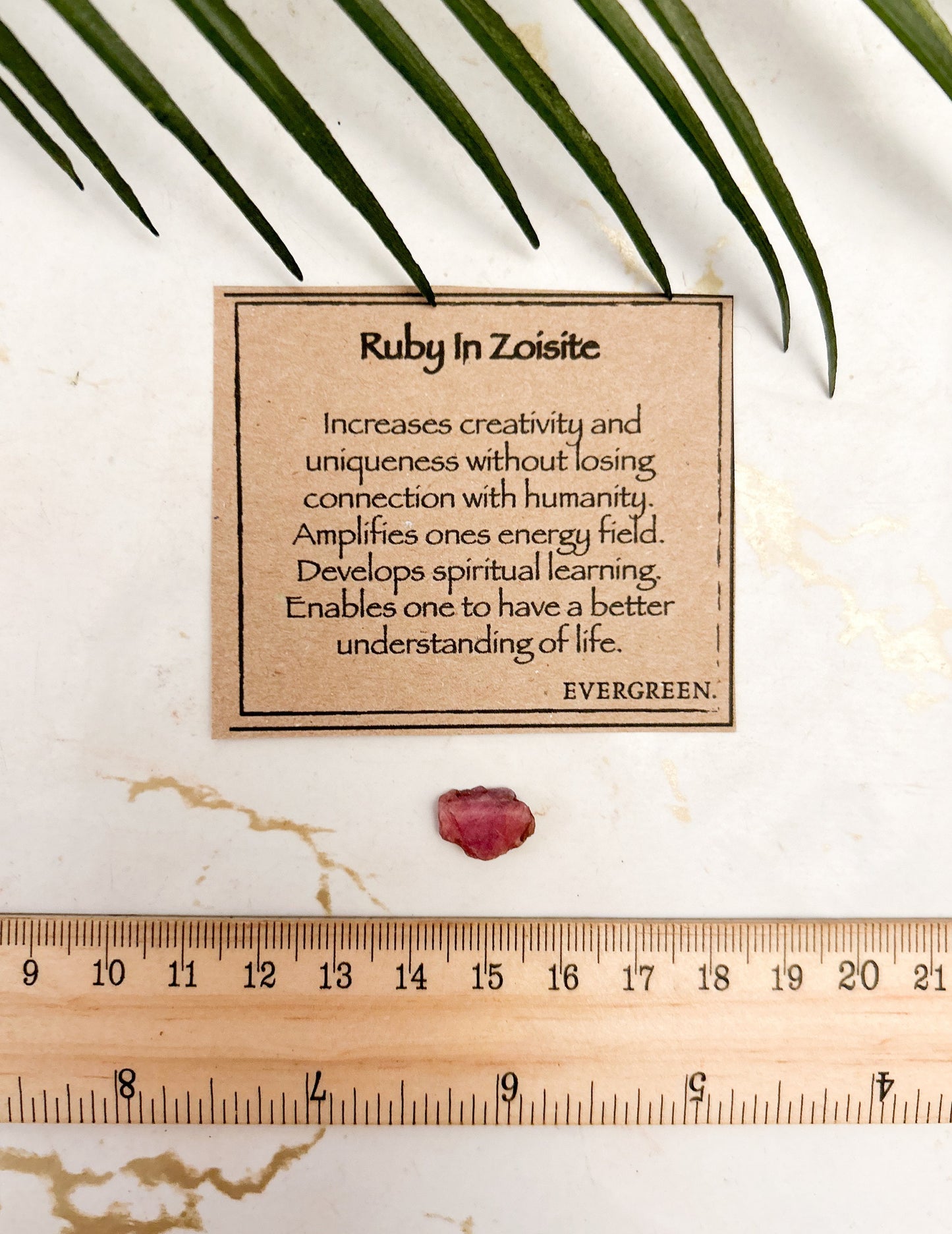 Raw / Rough Ruby In Zoisite Crystal - Creativity, Uniqueness & Understanding