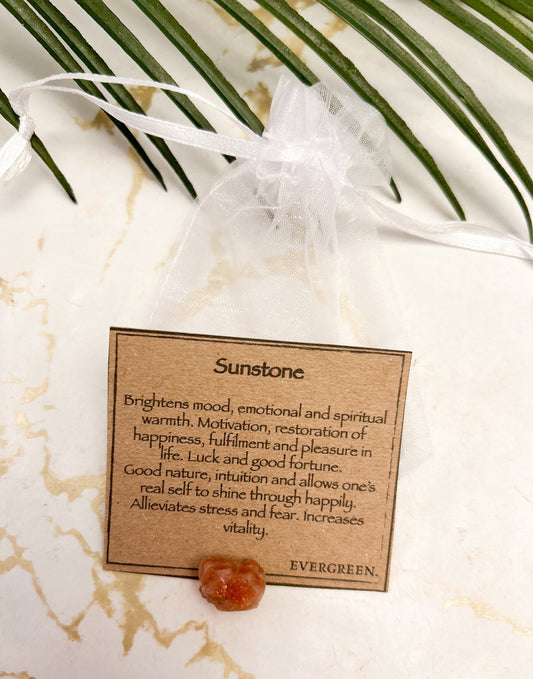 Raw / Rough Sunstone Crystal - Motivation, Restoration & Happiness