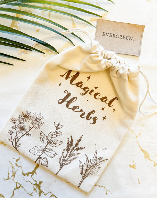 Cotton Herb Storage Bag / Pouch / Purse