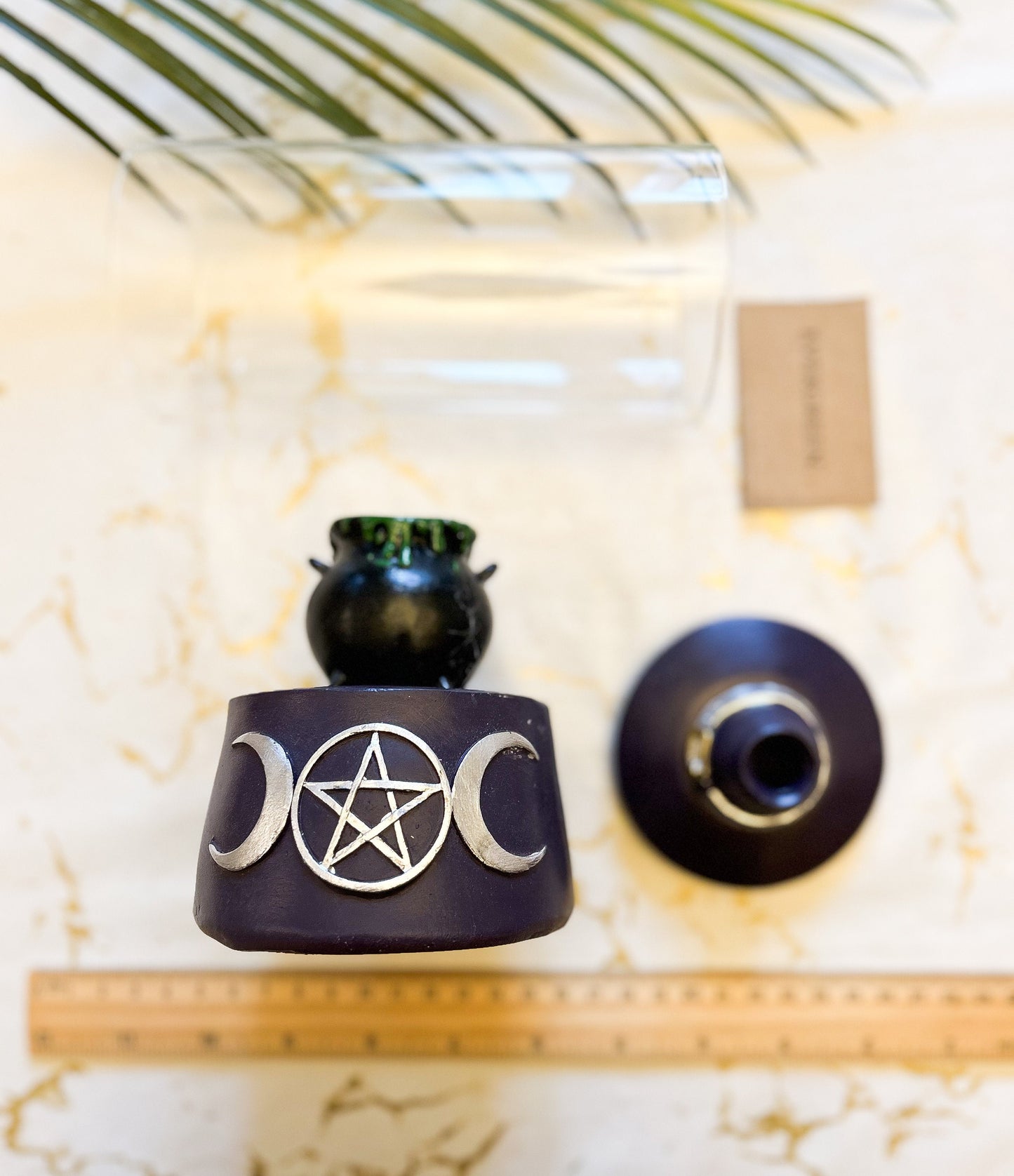 Witches Hat & Cauldron Light Up / Colour Changing Backflow Incense Burner