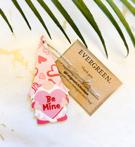 Valentine's Day / Love / Wedding / Anniversary Wooden Gnome / Gonk Pendant / Gift Tag / Tree Decoration - Wide Variety Available!