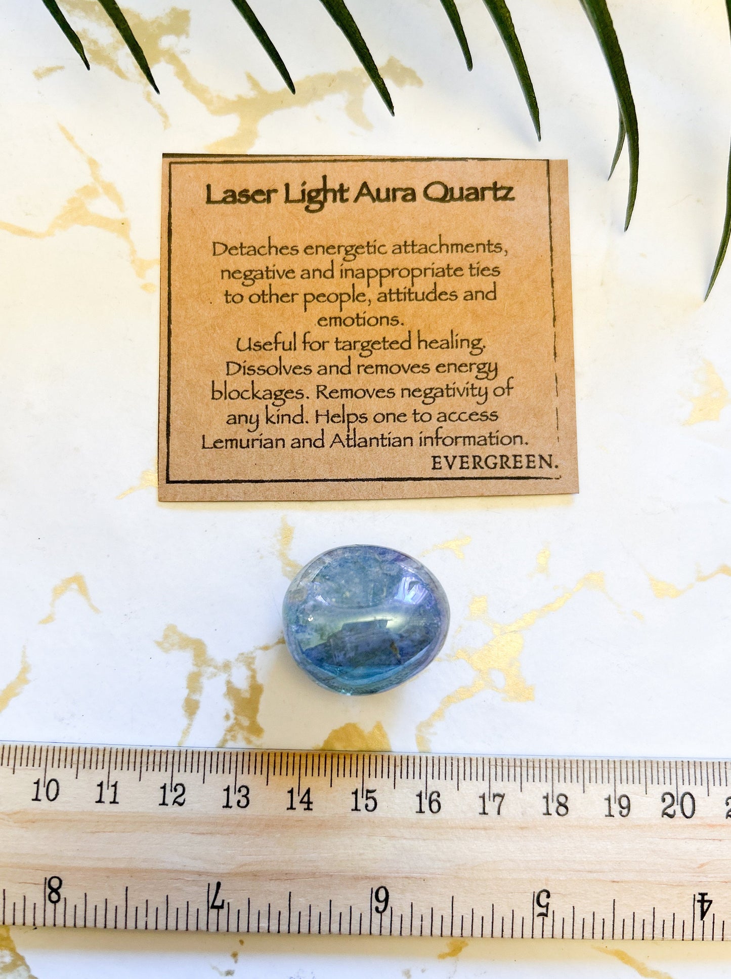 Laser Light Aura Quartz Crystal Tumbled Stone - Healing, Energy & Emotions