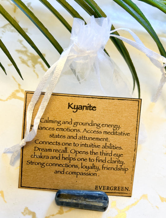 Kyanite Crystal Tumbled Stone - Balance, Grounding & Intuition