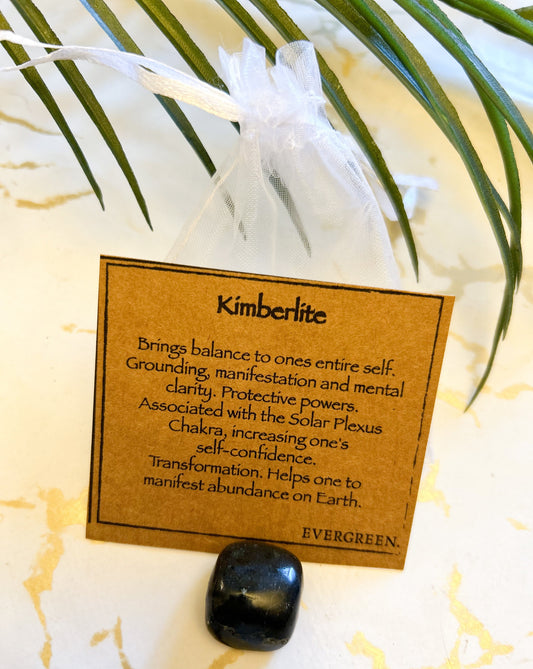 Kimberlite Crystal Tumbled Stone - Balance, Grounding & Clarity