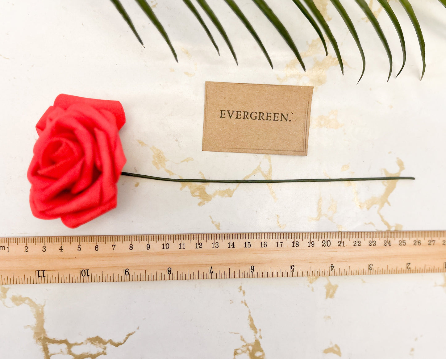 Red / Cream Artificial Foam Rose - Wedding / Valentines's Day / Anniversary / Love / Flowers / Roses