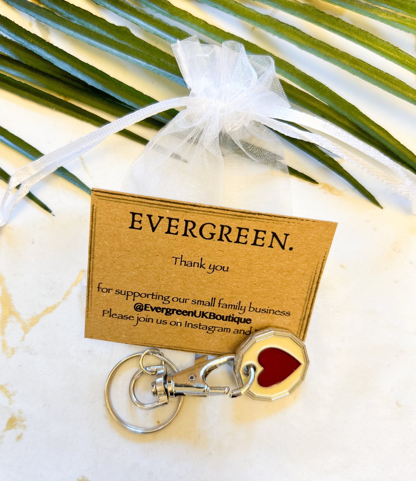 Yin Yang / Red Love Heart Trolley / Locker Token Keychain - Wide Variety Available!