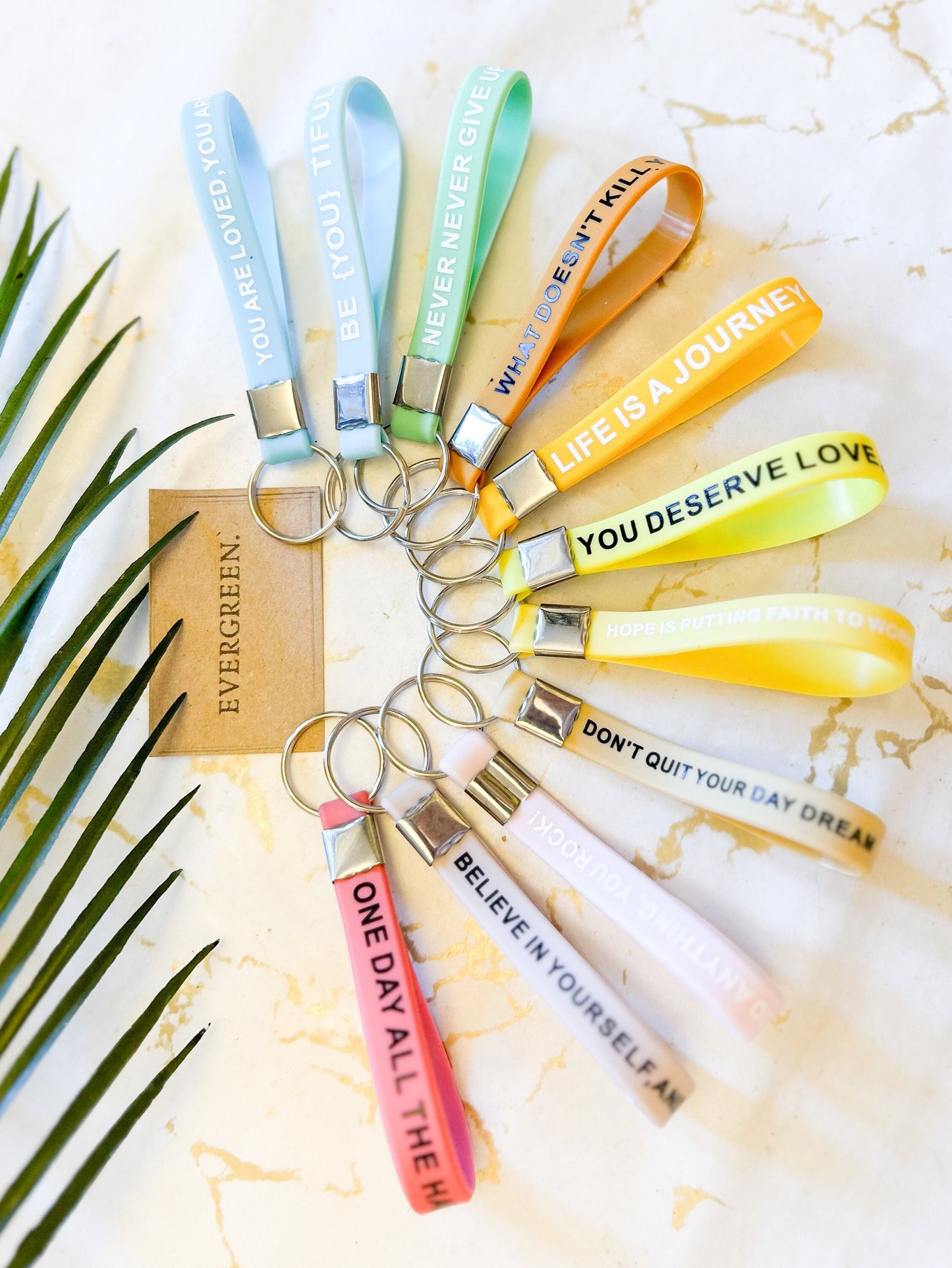 Motivational / Inspirational Quote Silicone Keychain - Wide Variety Available!
