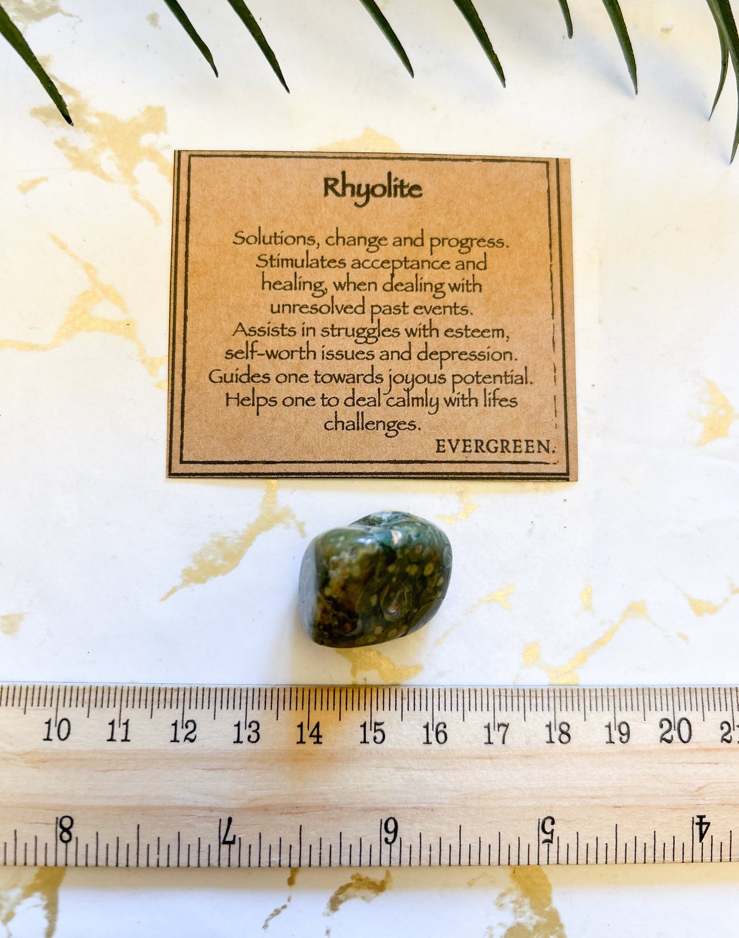 Rhyolite Crystal Tumbled Stone - Acceptance, Healing & Self-Worth