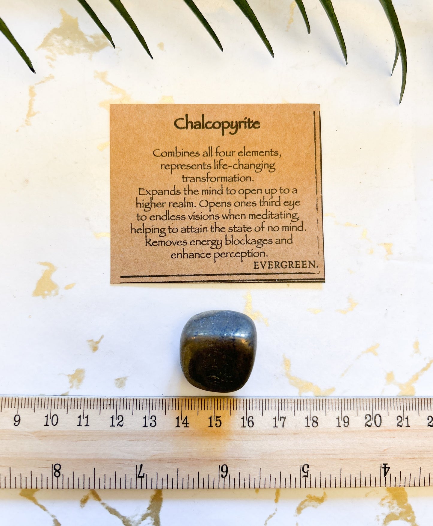 Chalcopyrite Crystal Tumbled Stone - Transformation, Visions & Perception