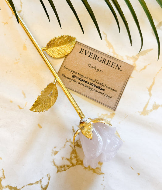 Crystal Rose & Metal Stem - Wide Variety Available!