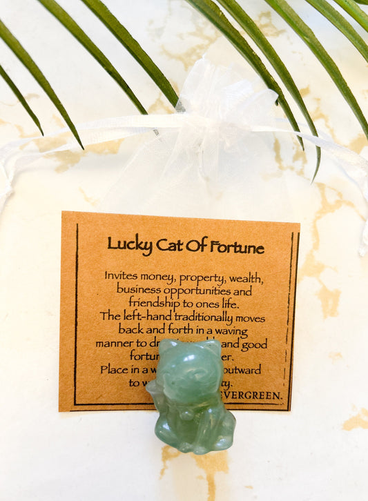 Crystal Lucky Cat Of Fortune - Wide Variety Available!