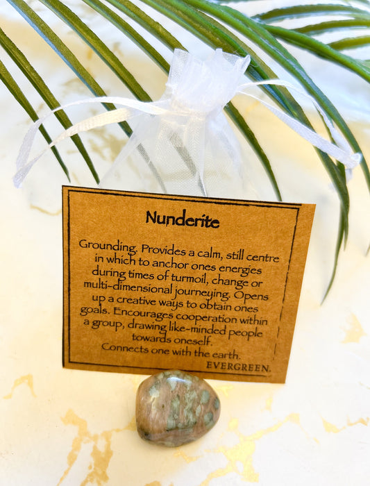 Nunderite Crystal Tumbled Stone - Grounding, Connection & Calm