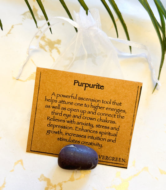 Purpurite Crystal Tumbled Stone - Energy, Connection & Spiritual Growth