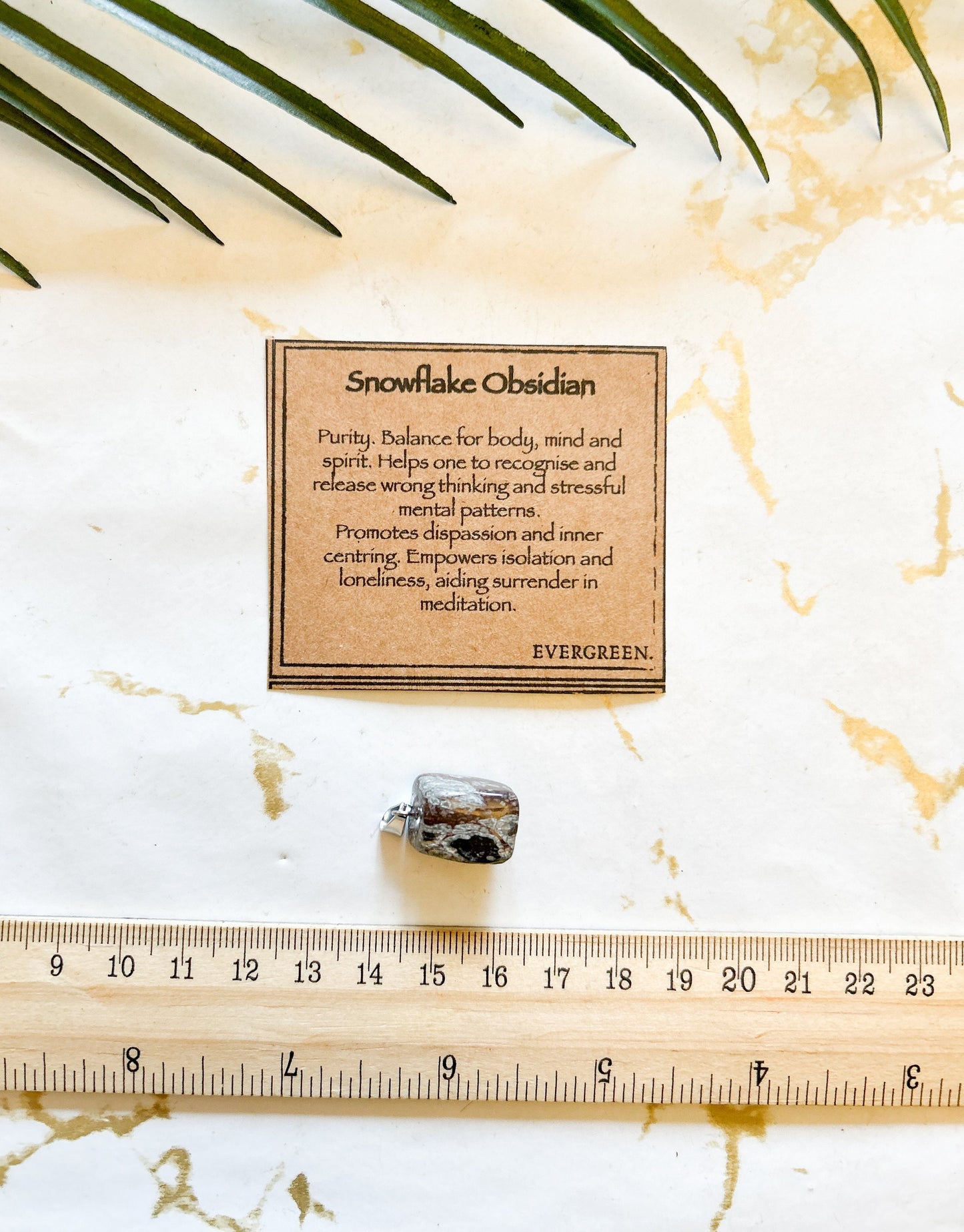Snowflake Obsidian Crystal Tumbled Stone Pendant - Empowerment, Purity & Balance