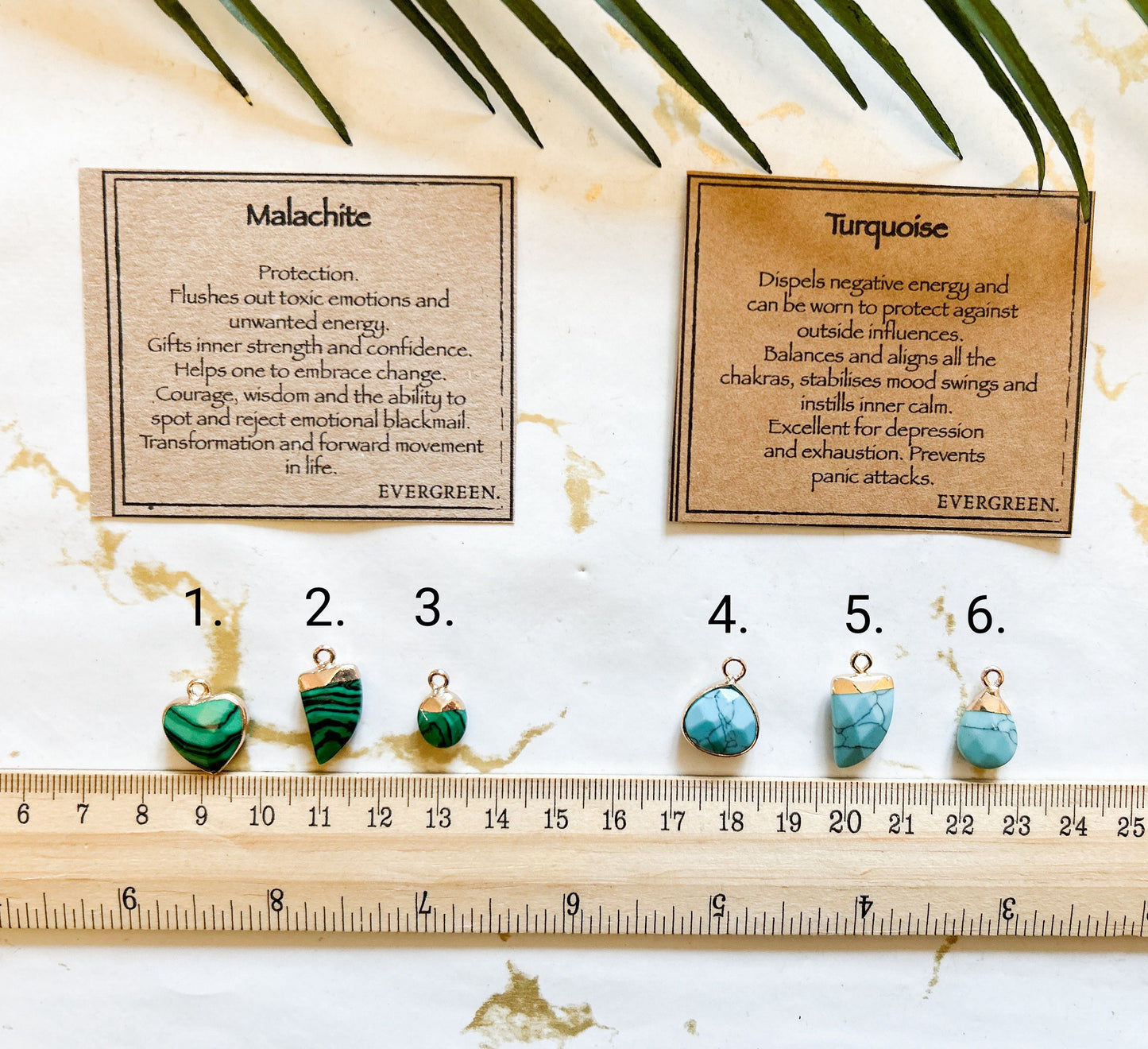 Turquoise & Malachite Crystal Pendants - Wide Variety Available!