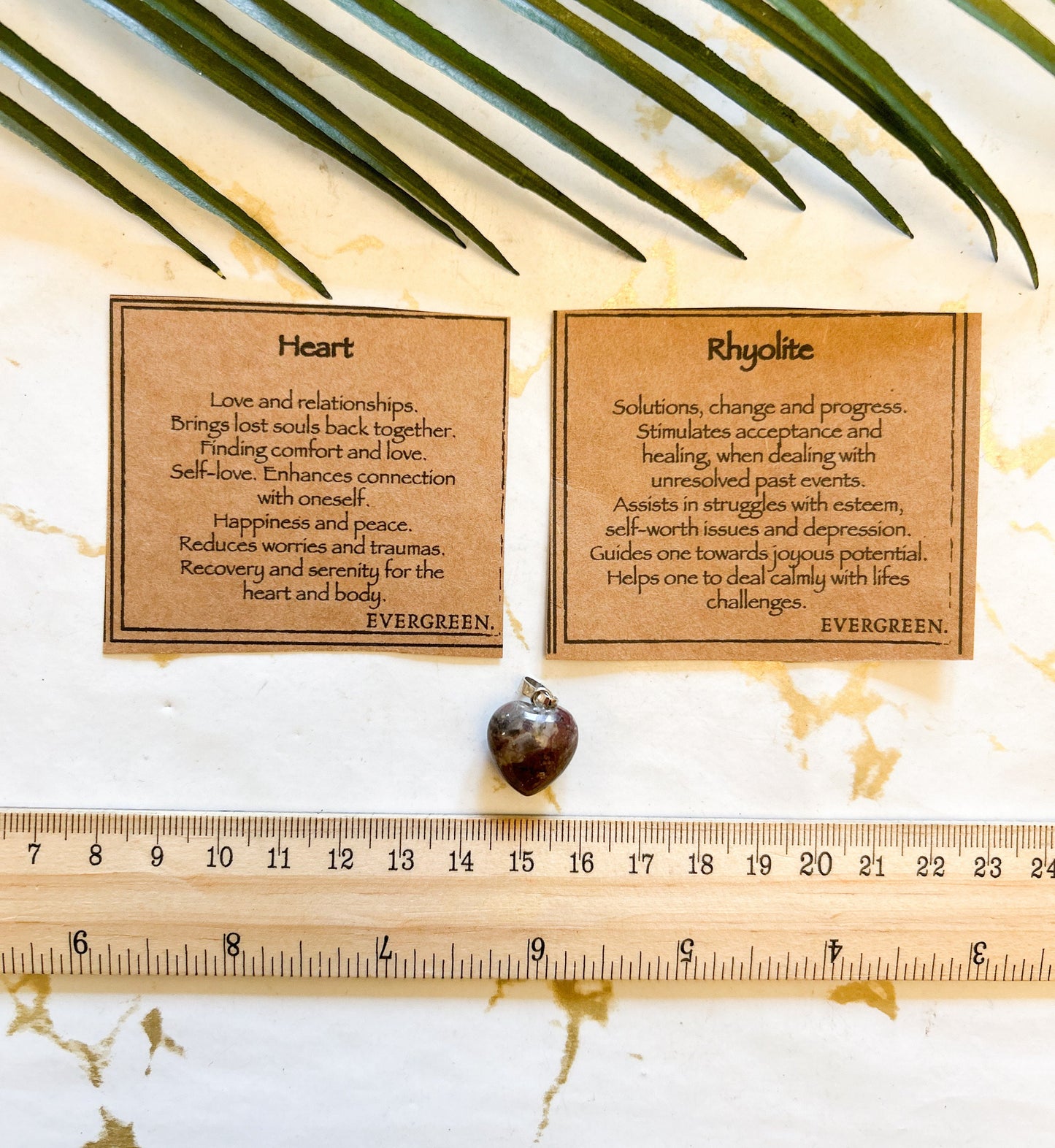 Rhyolite Crystal Heart Pendant - Acceptance, Healing & Self-Worth
