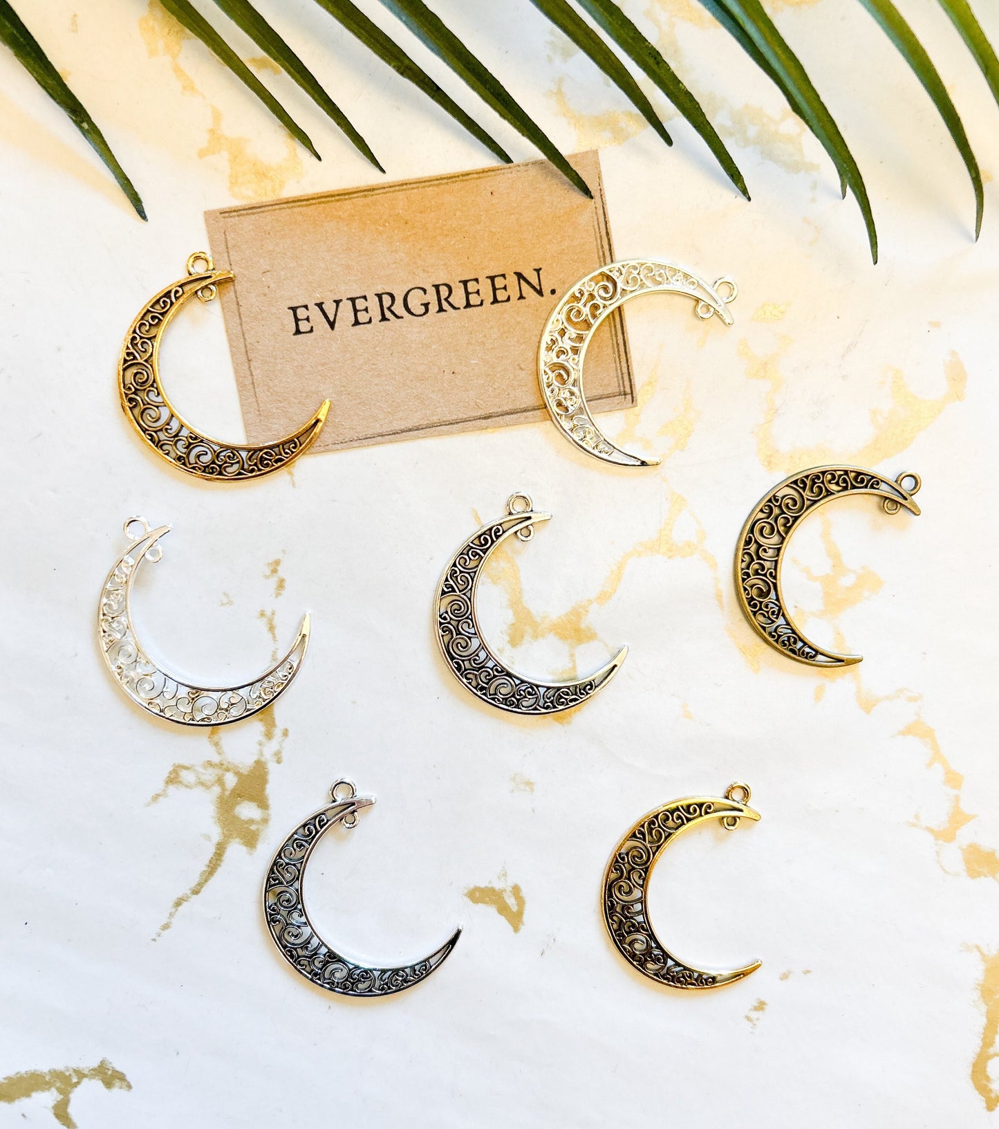 Celestial Ornate Moon Pendant / Charm - Wide Variety Available!