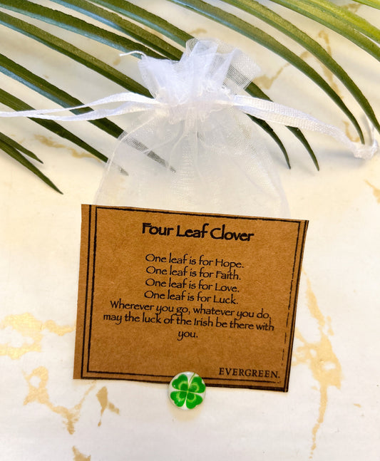 Four Leaf Clover Cabochon - Luck, Love & Faith