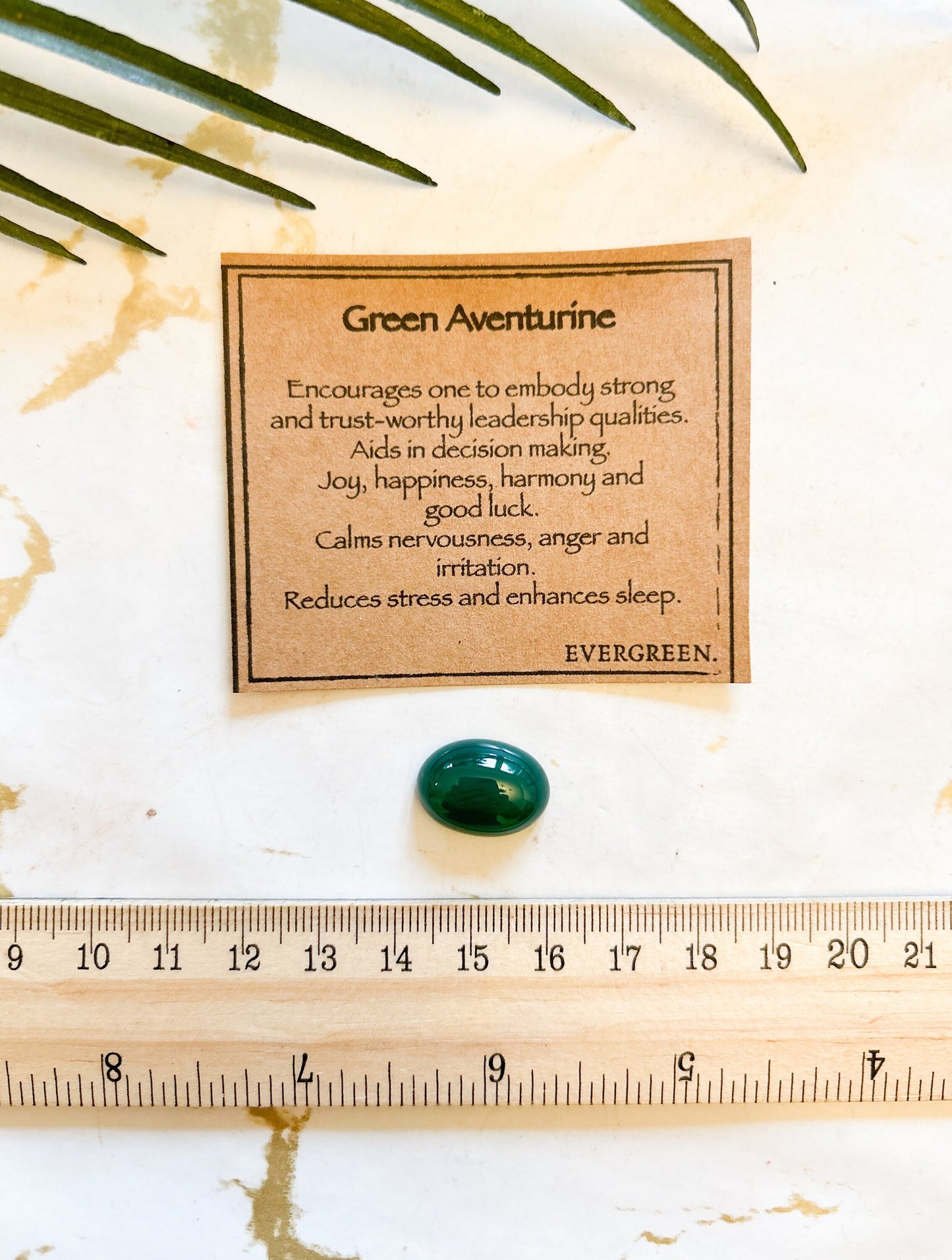 Green Aventurine Crystal Cabochon - Joy, Happiness & Harmony
