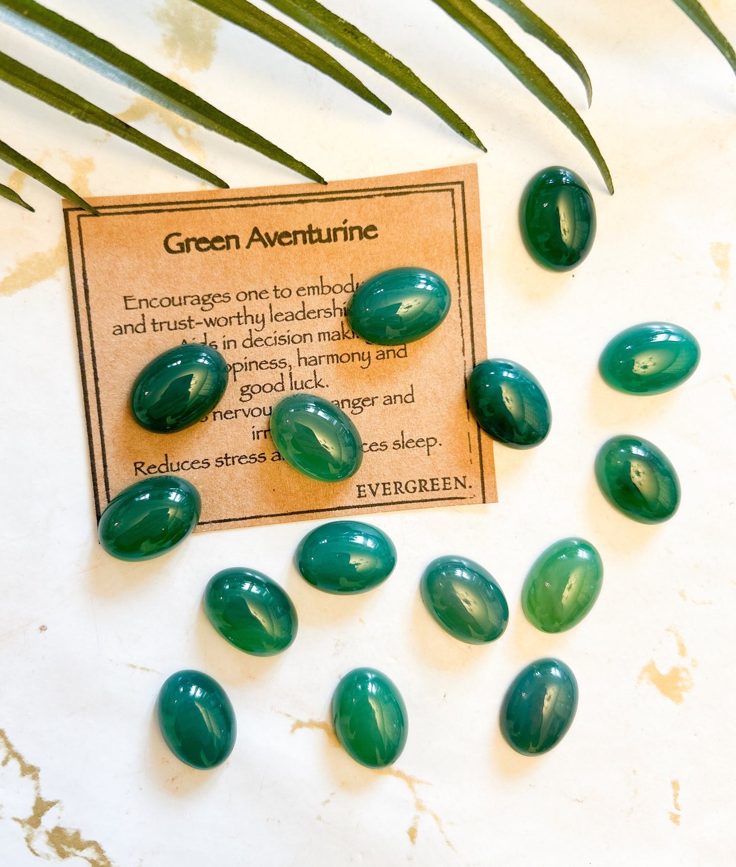 Green Aventurine Crystal Cabochon - Joy, Happiness & Harmony