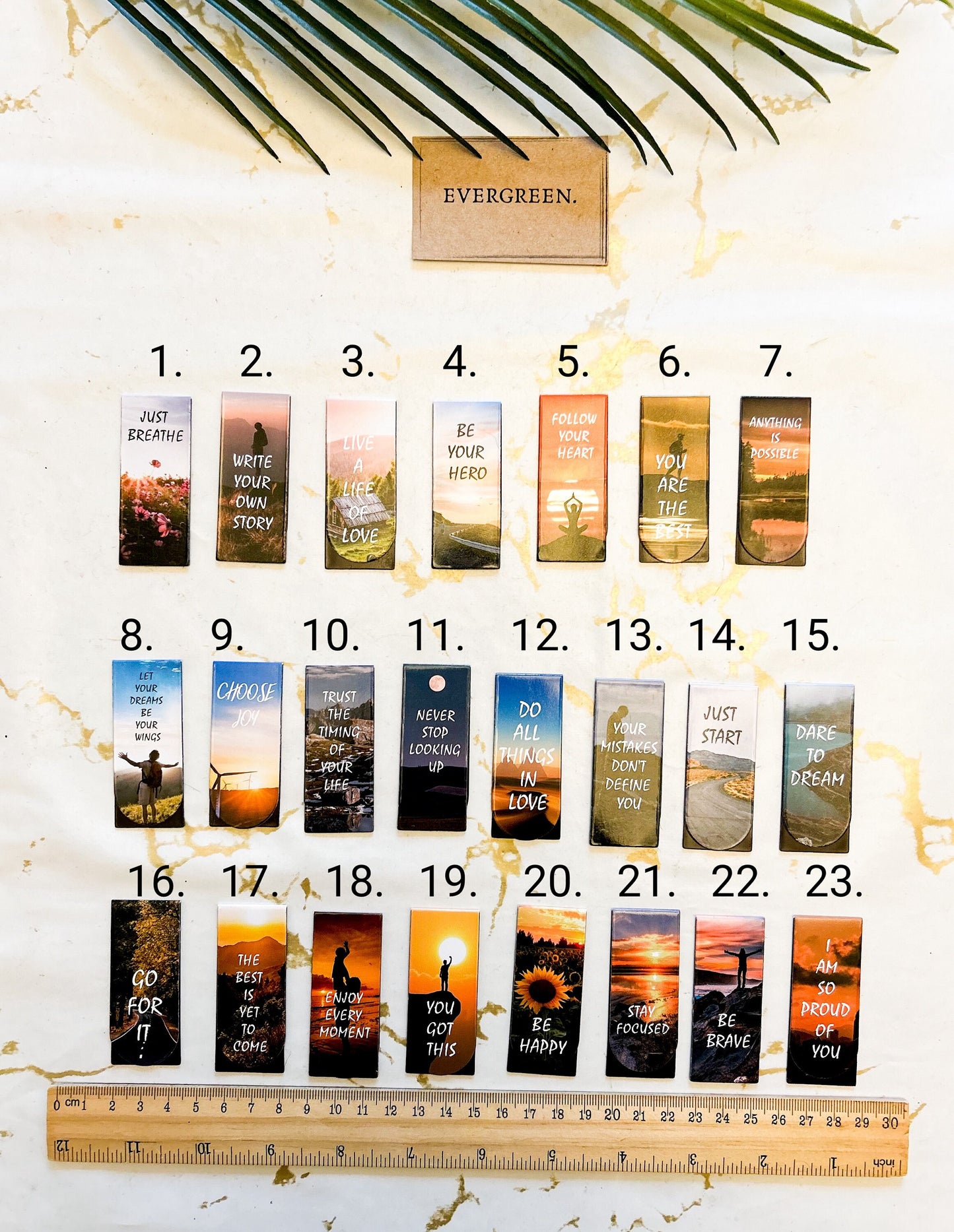 Magnetic Bookmark - Wide Variety Of Inspirational / Motivational Quotes
