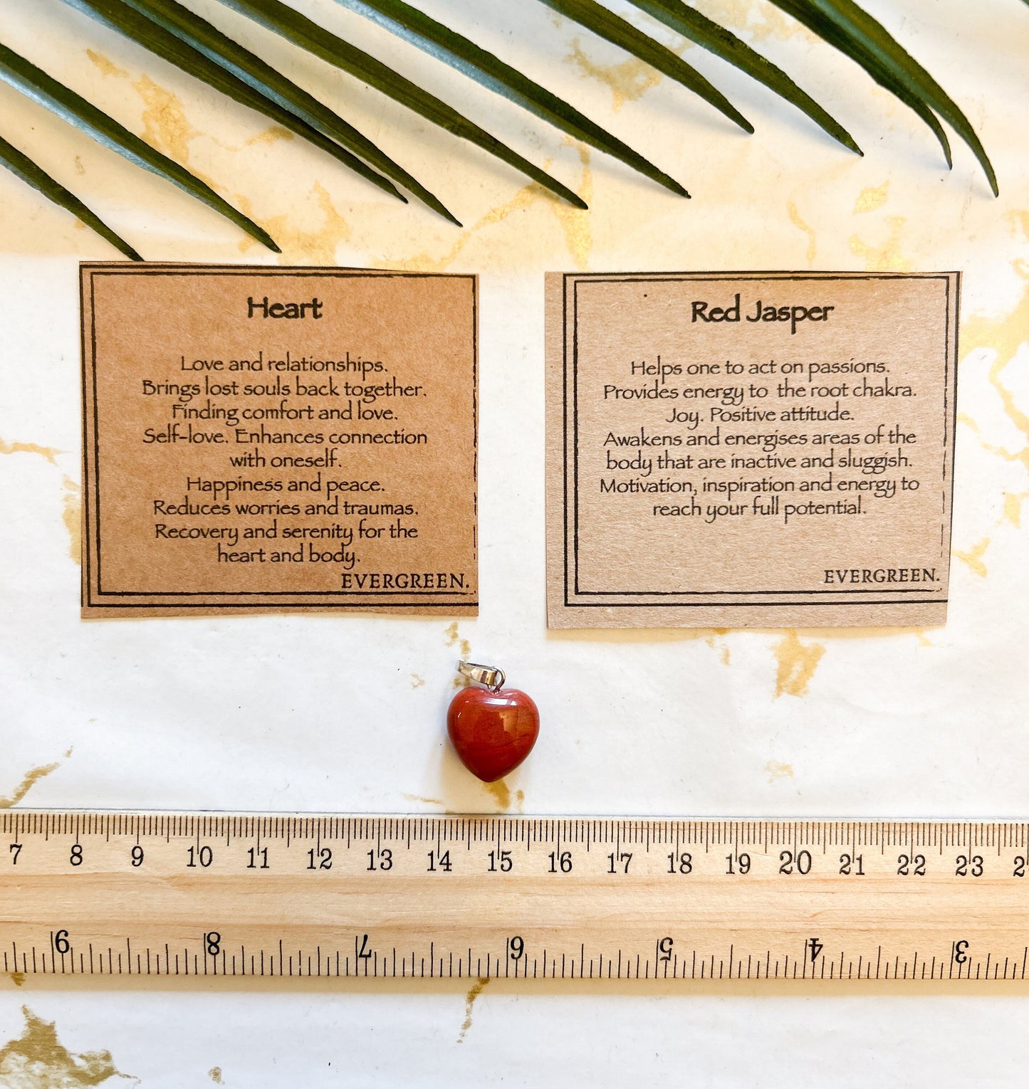 Red Jasper Crystal Heart Pendant - Motivation, Inspiration & Energy