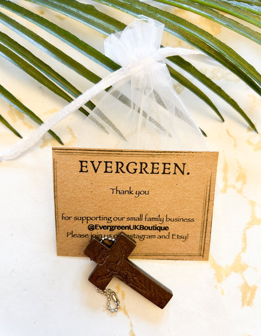 Wooden Cross Keychain / Keyring / Crucifix / Christianity / Christian / Jesus