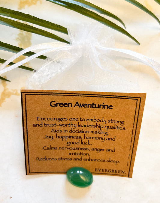 Green Aventurine Crystal Cabochon - Joy, Happiness & Harmony