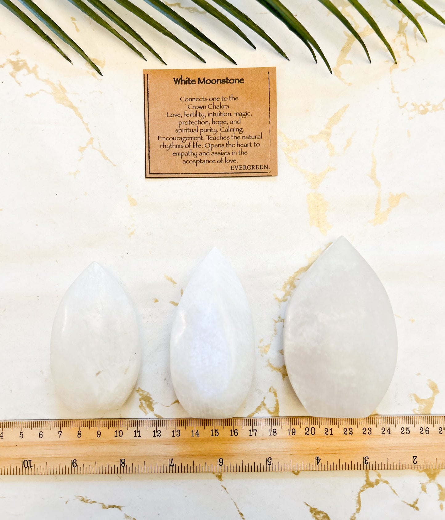 White Moonstone Crystal Point / Flame - Love, Fertility & Intuition