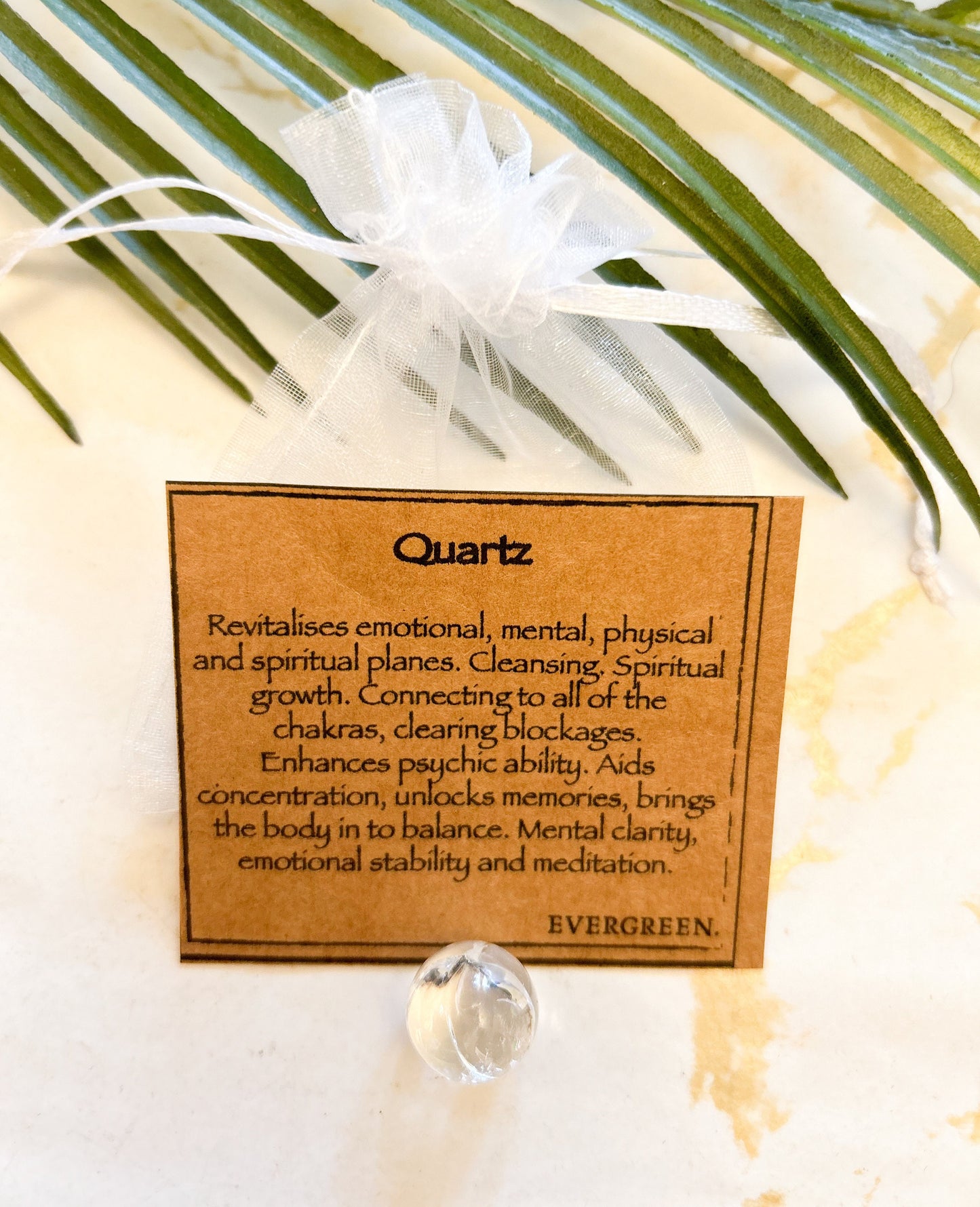 Quartz Crystal Sphere 15mm / 20mm - Cleansing, Clarity & Growth