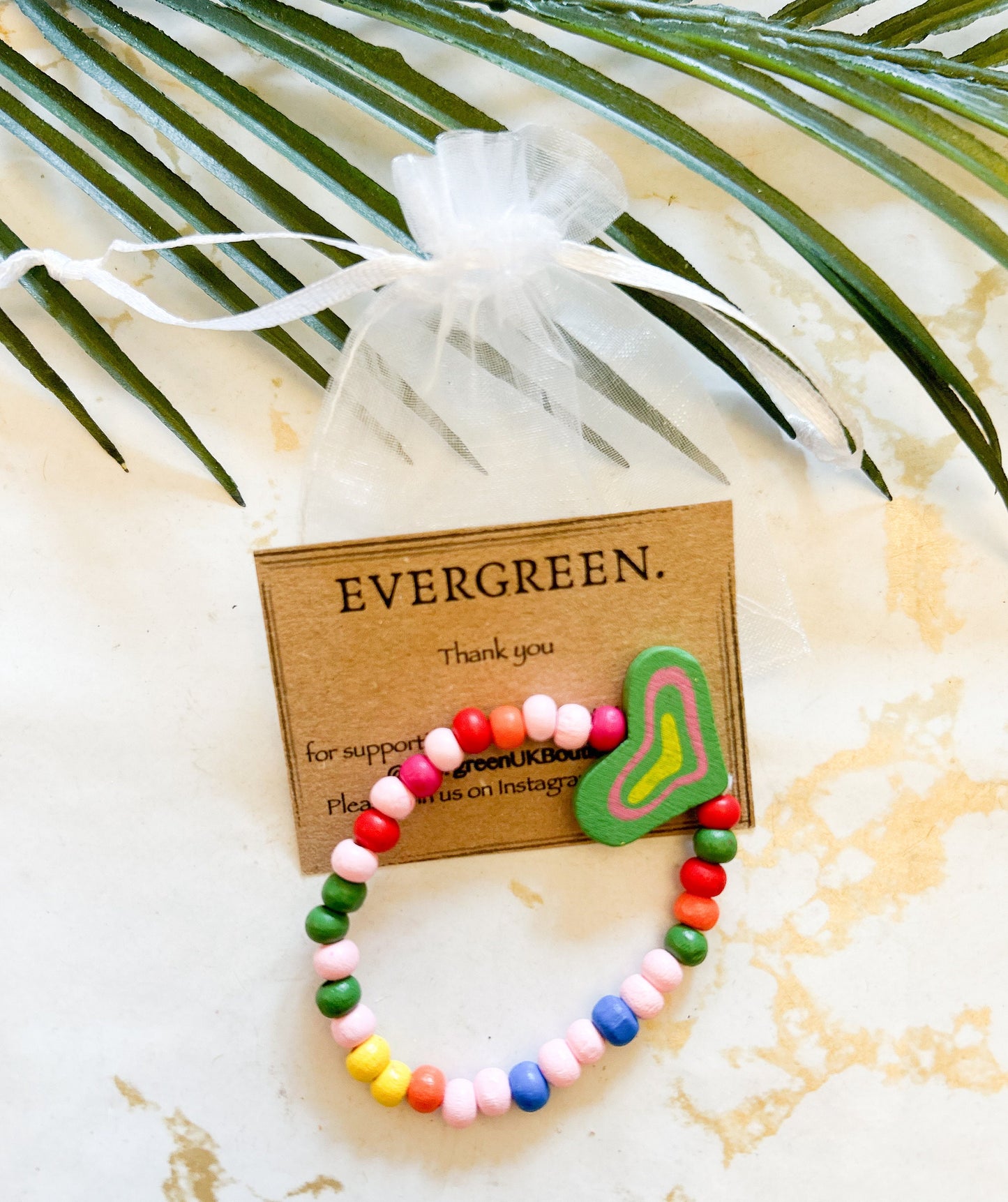 Children's Beaded Wooden Bracelet - Bee / Star / Heart / Butterfly / Flower