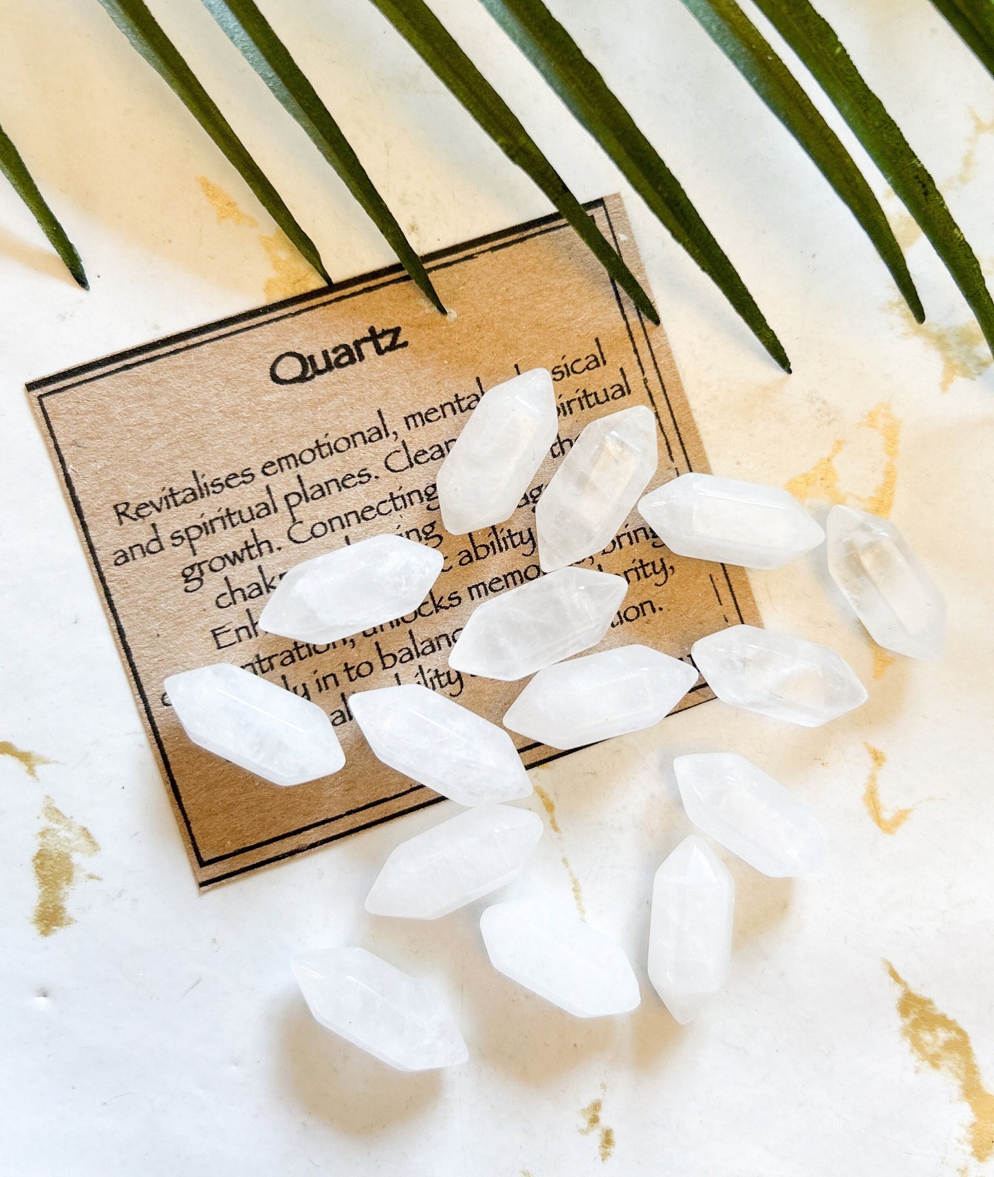 Quartz Doubled Ended Crystal Point - Cleansing, Concentration & Growth