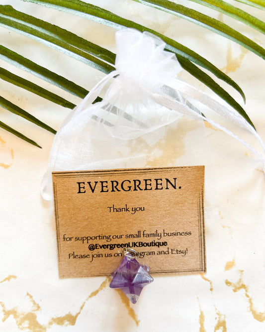 Merkaba Crystal Pendant - Variety Of Chains Available!