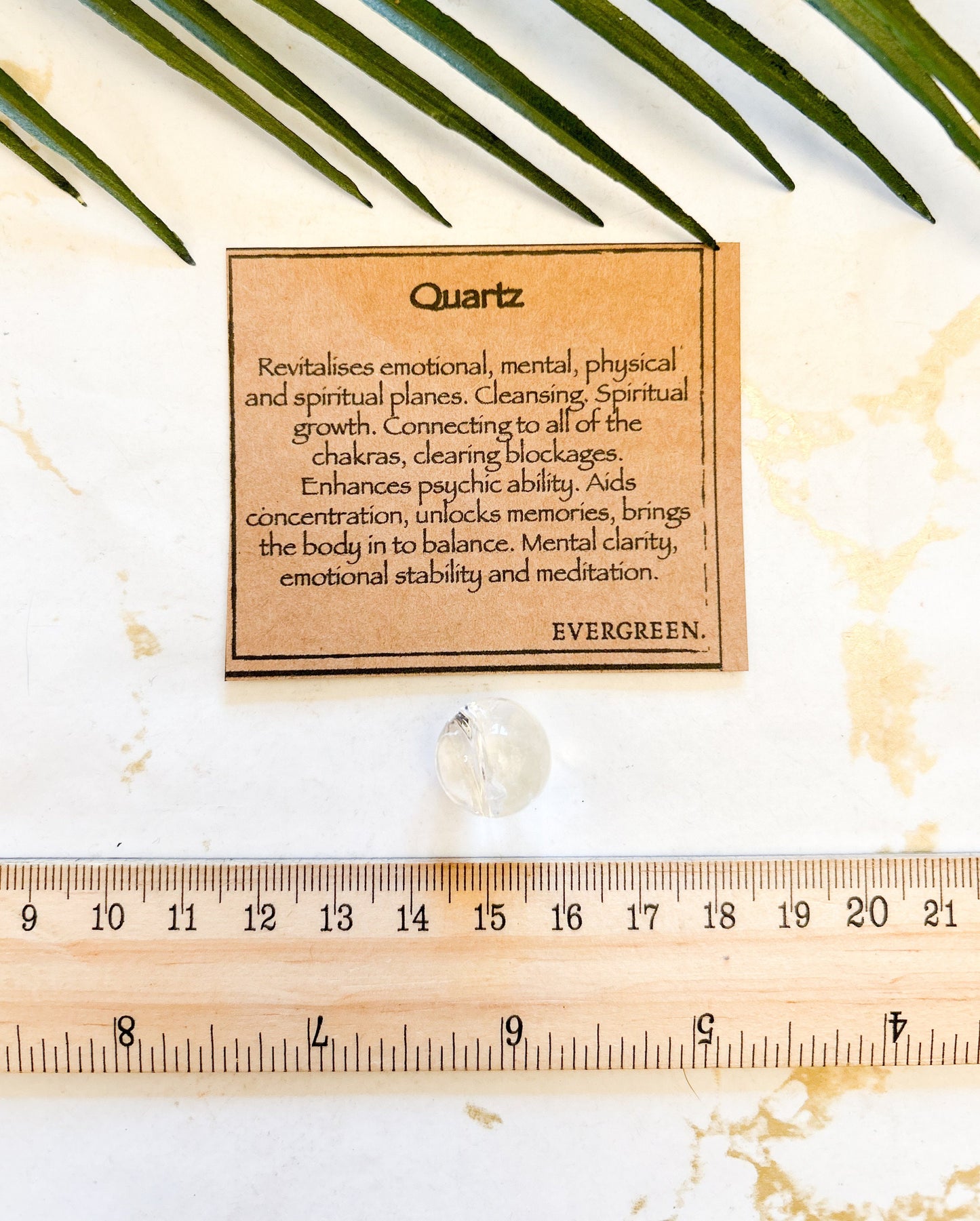 Quartz Crystal Sphere 15mm / 20mm - Cleansing, Clarity & Growth