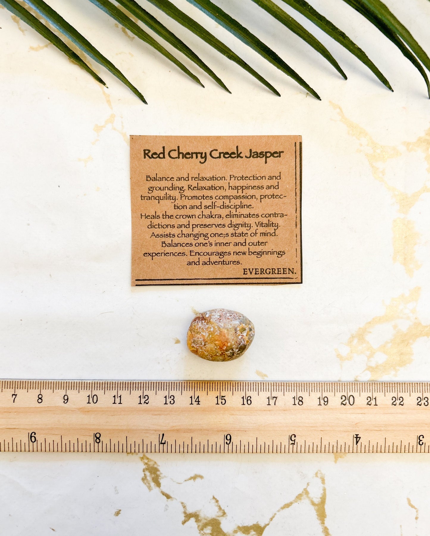 Red Cherry Creek Jasper Crystal Tumbled Stone - Protection, Balance & Relaxation