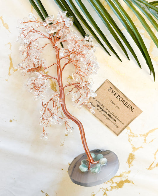 Crystal Chip Tree On A Crystal Slice Base - Wide Variety Available!