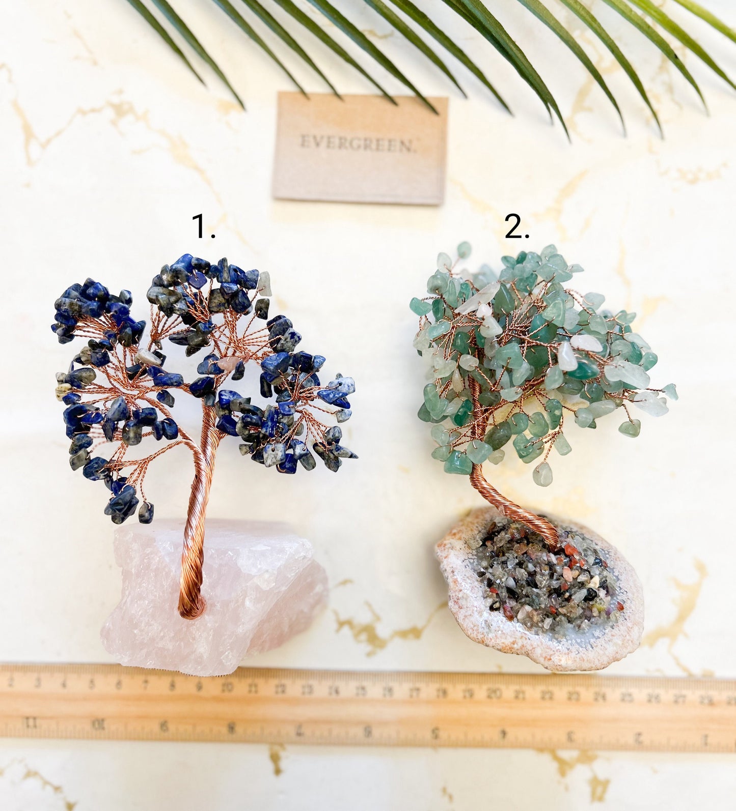 Crystal Chip Tree - Lapis Lazuli / Green Aventurine / Rose Quartz