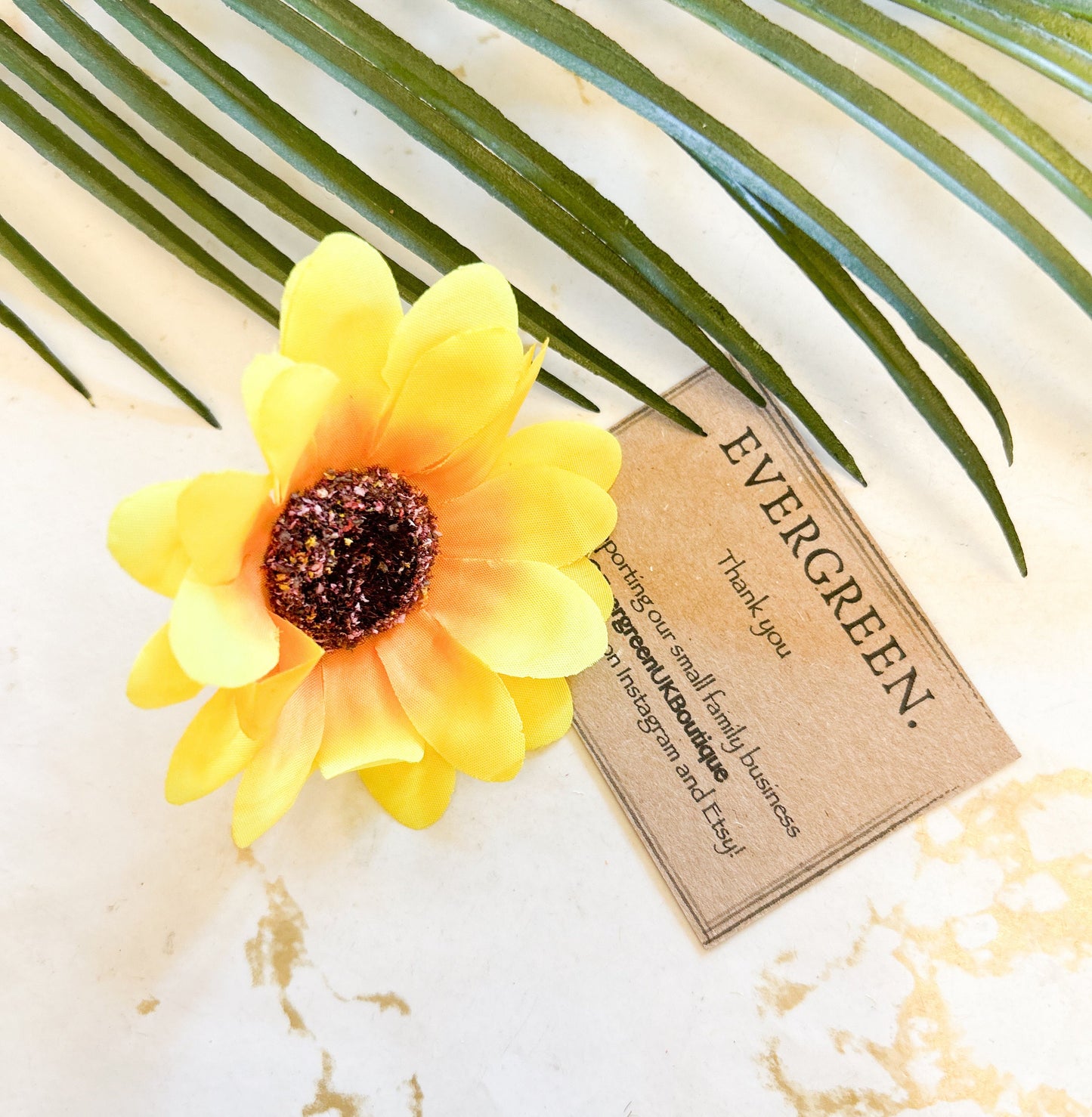 Artificial Daisy / Sunflower Head - Paper & Fabric