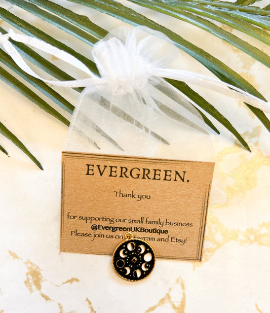 Phases Of The Moon / Lunar / Crescent Moon Pendant / Charm