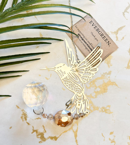 Crystal Sun Catcher - Chakras / Owl / Humming Bird / Butterfly / Fairy / Tree Of Life