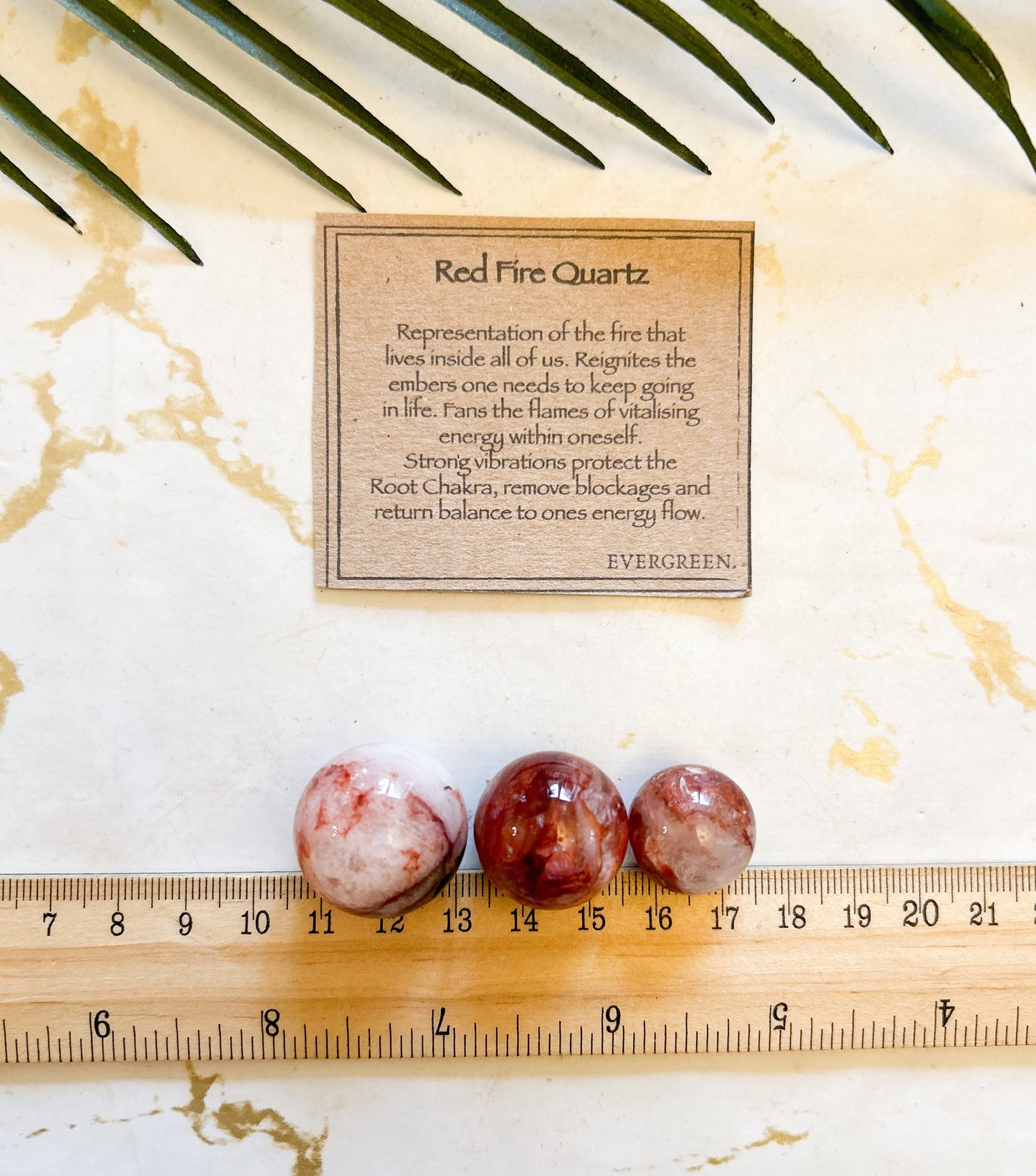 Red Fire Quartz Crystal Sphere - Protection, Energy & Balance