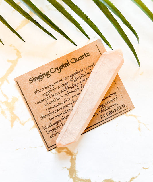 Singing Crystal Quartz Point - Alignment, Calming & Meditation