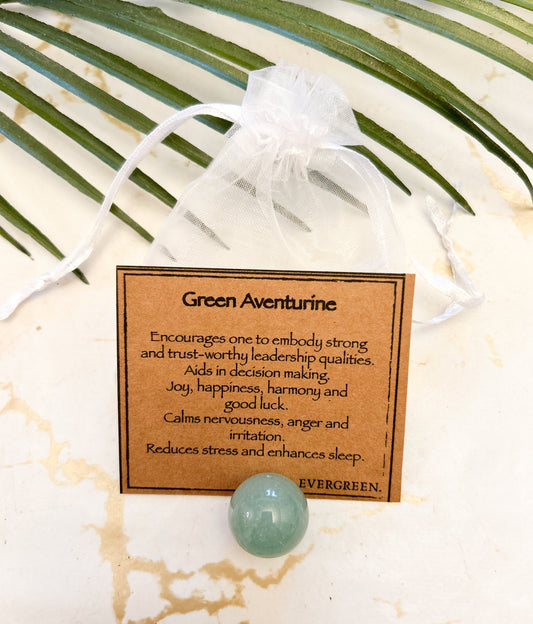 Green Aventurine Crystal Sphere - Joy, Happiness & Harmony