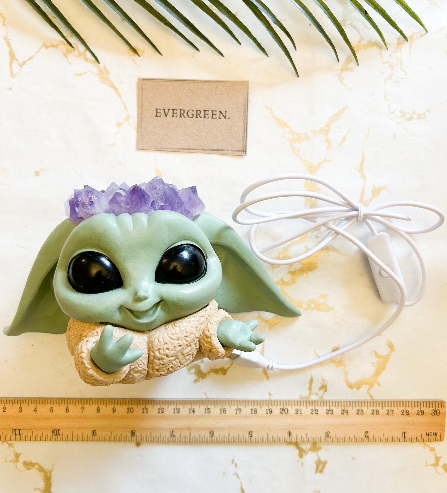Star Wars Yoda Amethyst Crystal USB Lamp