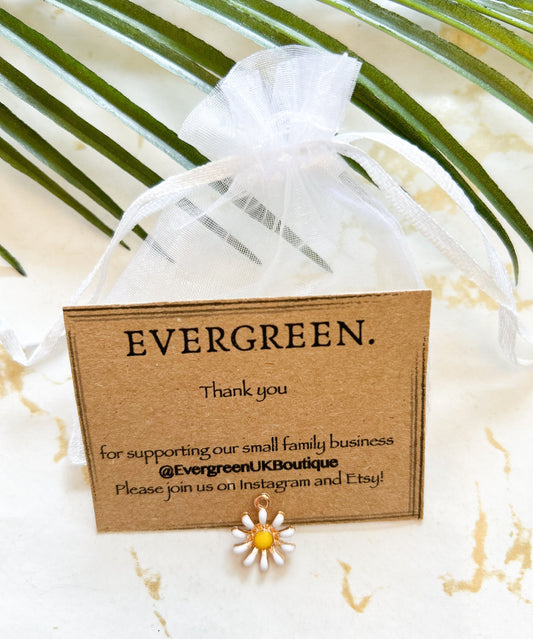 Daisy / Flower / Floral Pendant / Charm - Variety Of Chains Available!