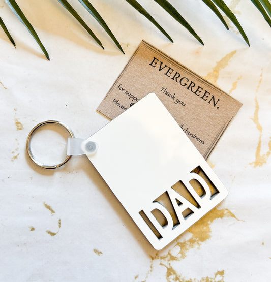 Wooden Dad / Daddy / Father / Father's Day Keychain / Keyring