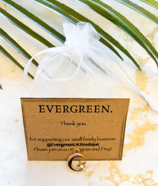 Gold Moon & Star Celestial Pendant / Charm - Variety Of Chains Available!