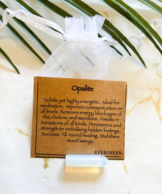 Opalite Crystal Point - Healing, Success & Meditation