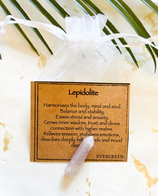 Lepidolite Crystal Point - Harmony, Balance & Stability