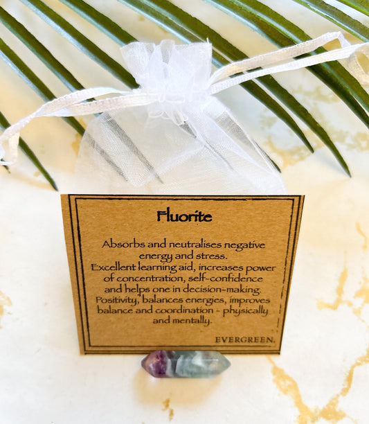 Fluorite Crystal Point - Concentration, Positivity & Balance